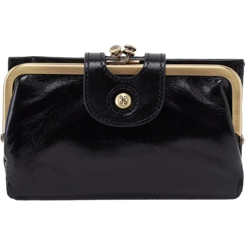HOBO Vintage Alice Clutch Purse in Black Leather